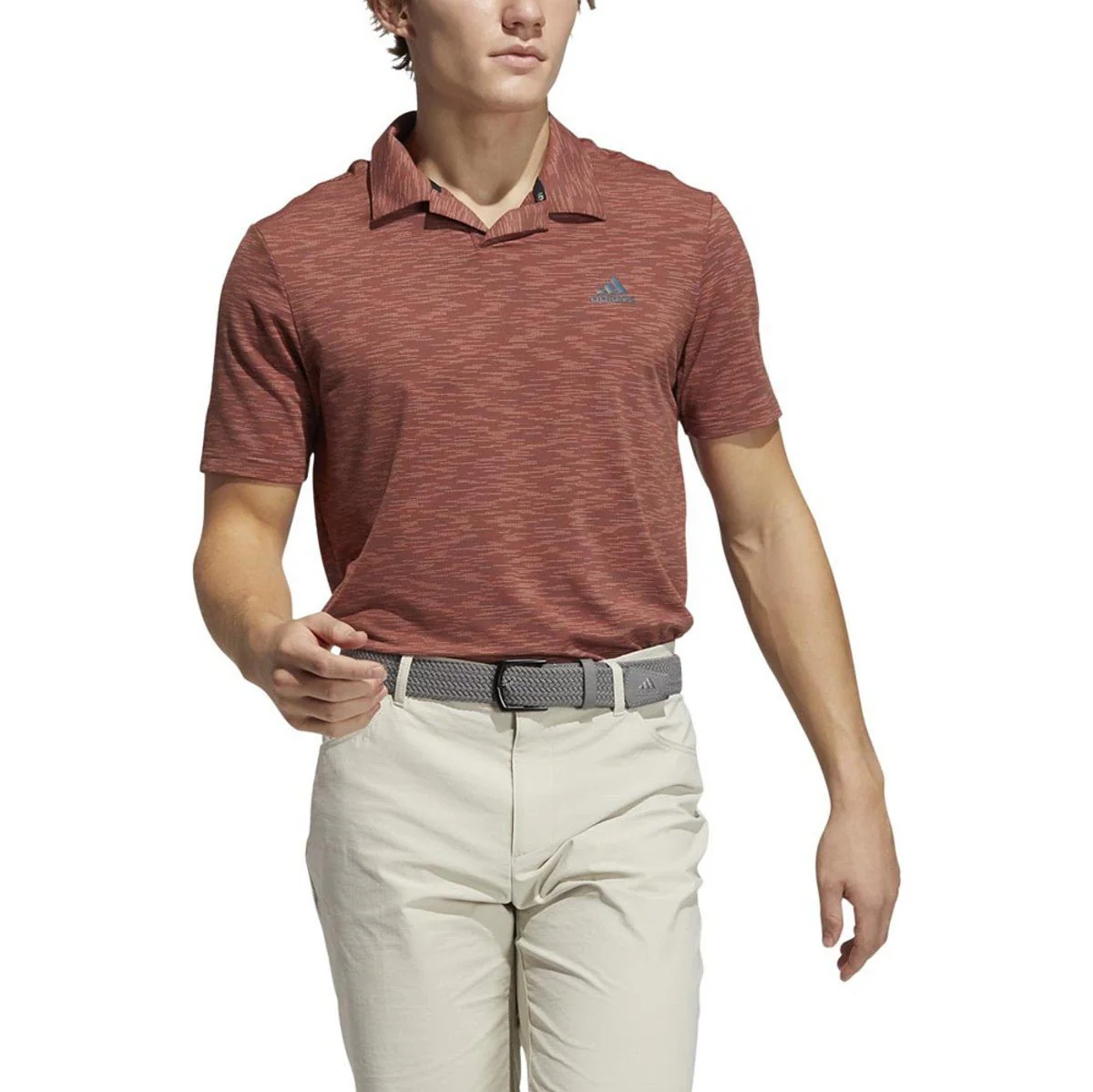 Adidas Mesh Broken Stripe Polo - Image 9