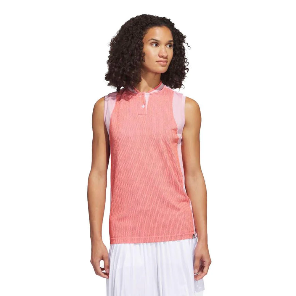 Adidas Women's Primeknit Sleeveless Golf Polo