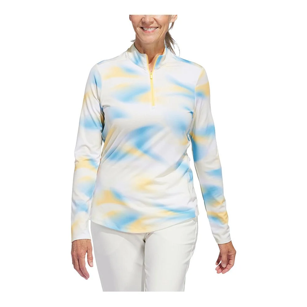 Adidas Women's Ultimate365 Golf Printed 1/4 Zip Mock - Image 10