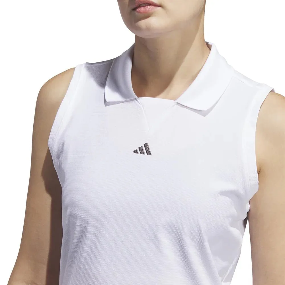 Adidas Women's Ultimate365 Twistknit Sleeveless Golf Polo - Image 4