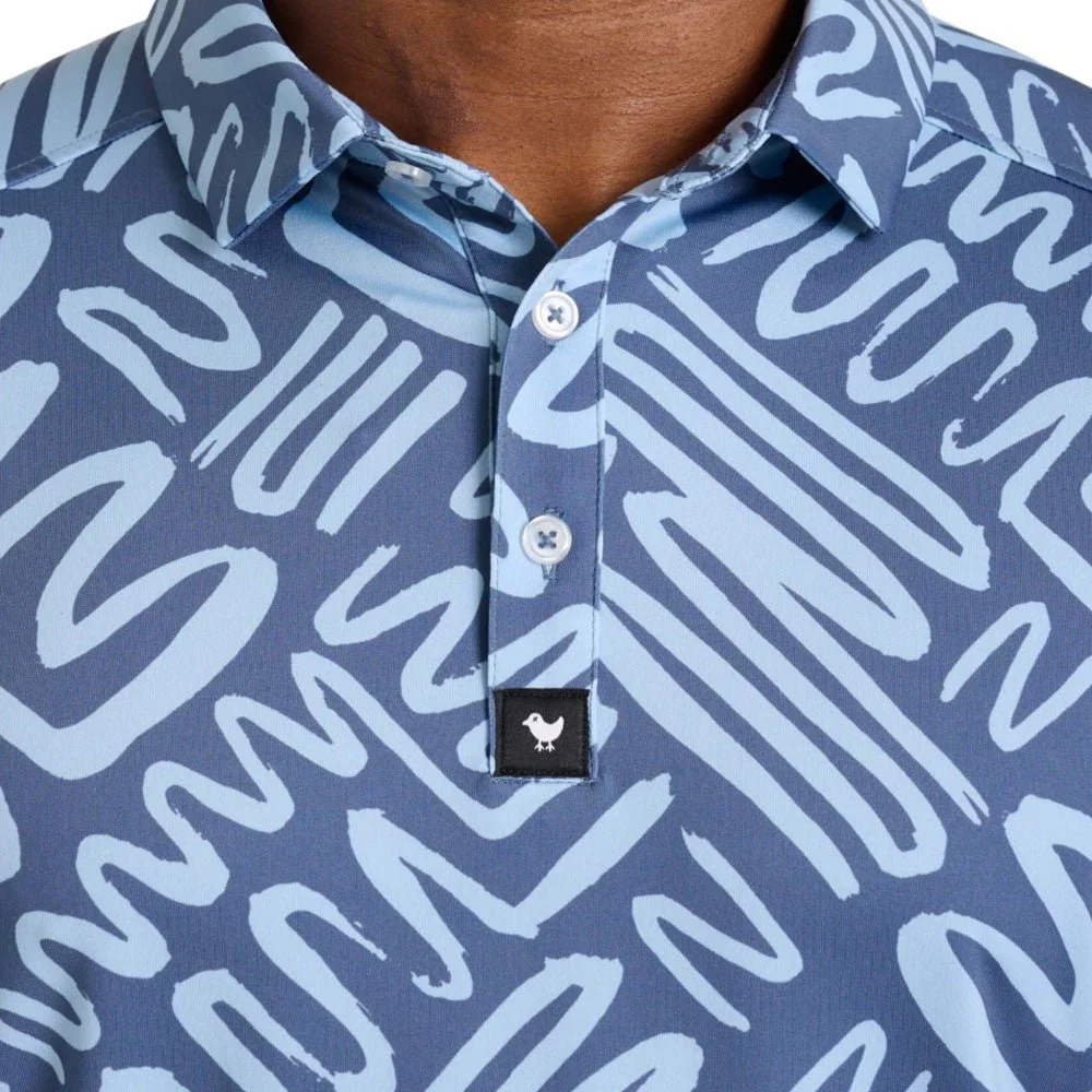 Bad Birdie Mazed and Confused Navy Polo - Image 3