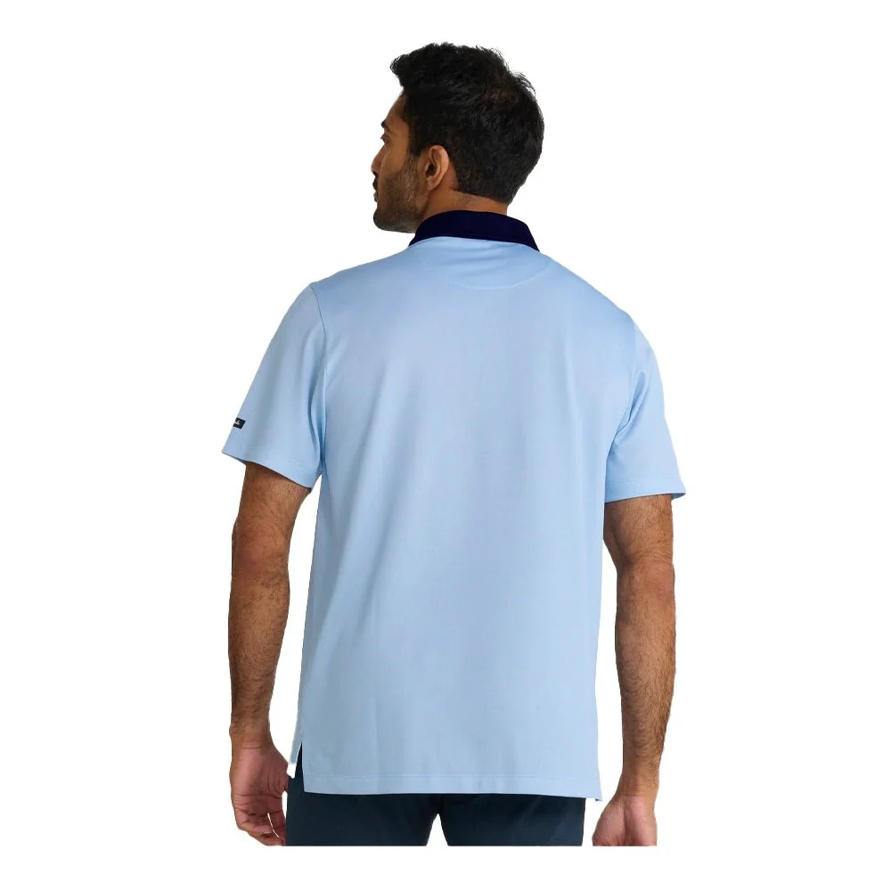 Bad Birdie Sky Blue Pique Polo - Image 4