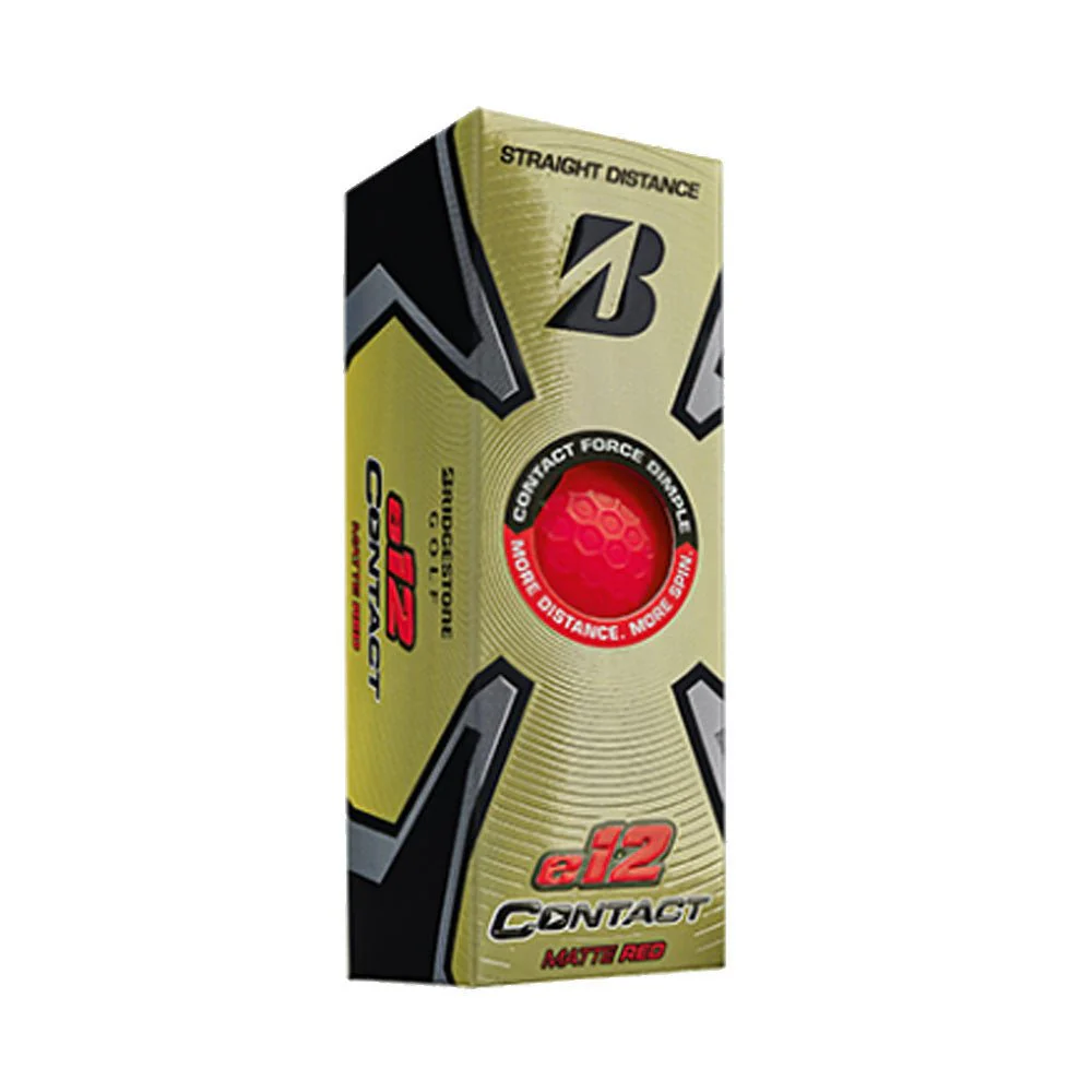 Bridgestone e12 Contact Golf Balls - Matte Red - 2023 - Image 2