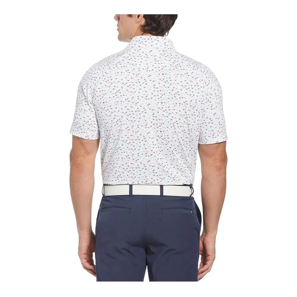 Callaway Big & Tall All-Over Chev Confetti Print Golf Polo - Image 5