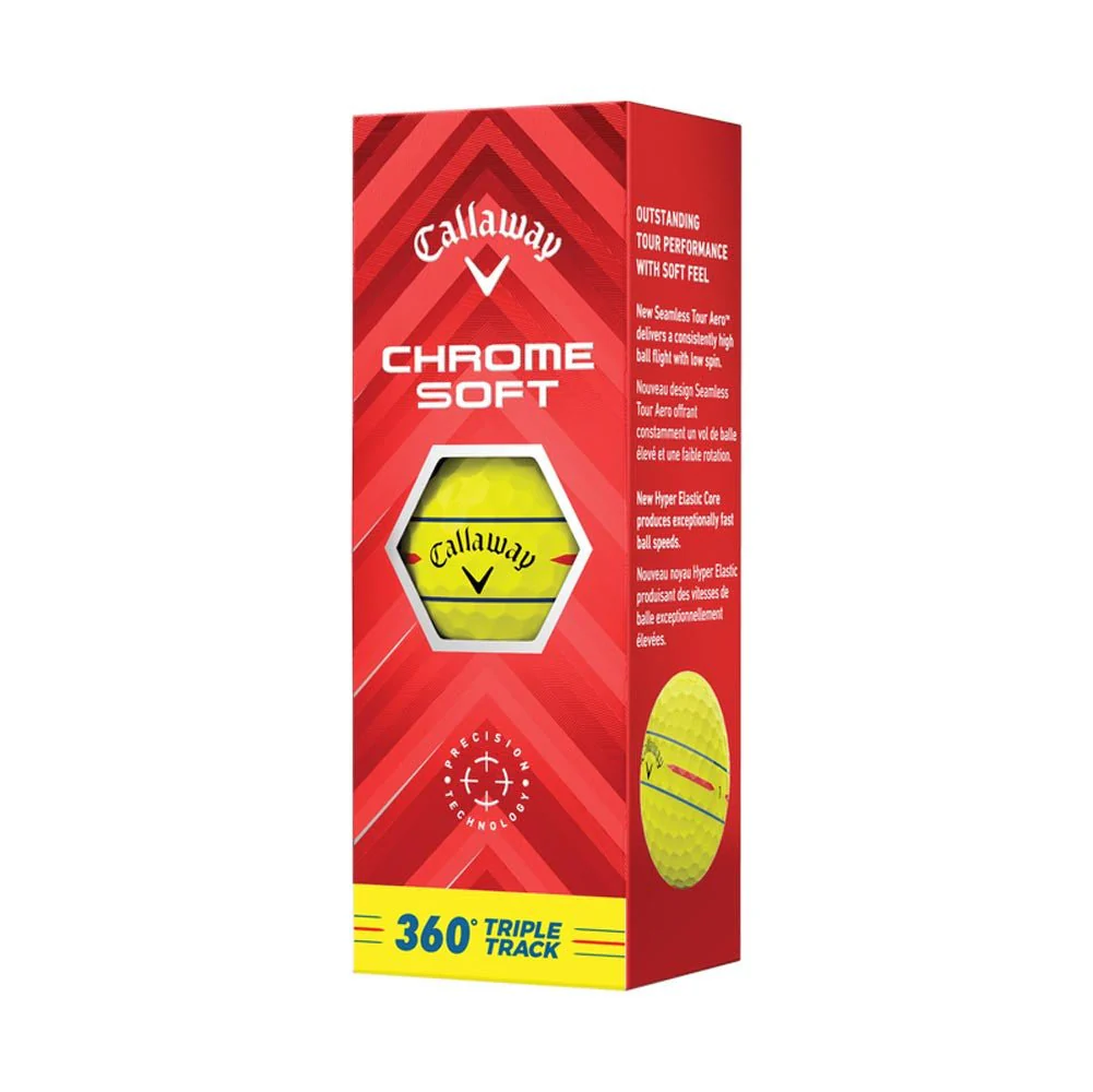 Callaway Chrome Soft 360 Triple Track Yellow 2024 Personalized Golf Balls - Image 4
