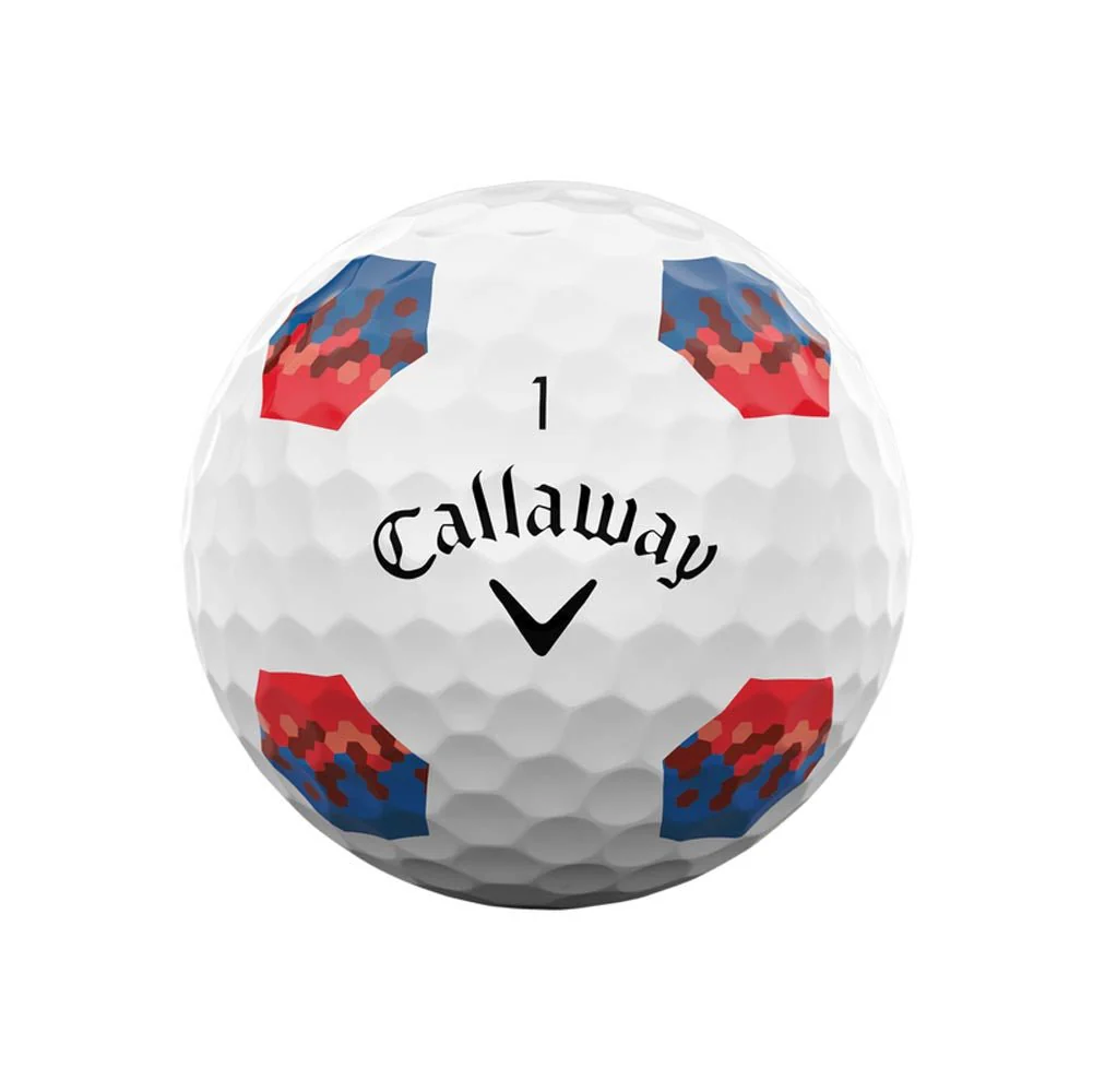 Callaway Chrome Soft TruTrack Golf Balls - Blue/Red - 2024 - Image 3