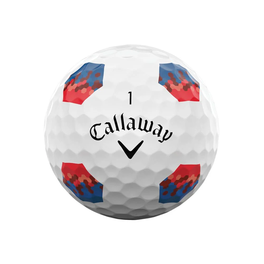 Callaway Chrome Tour TruTrack Golf Balls - Blue/Red - 2024 - Image 3