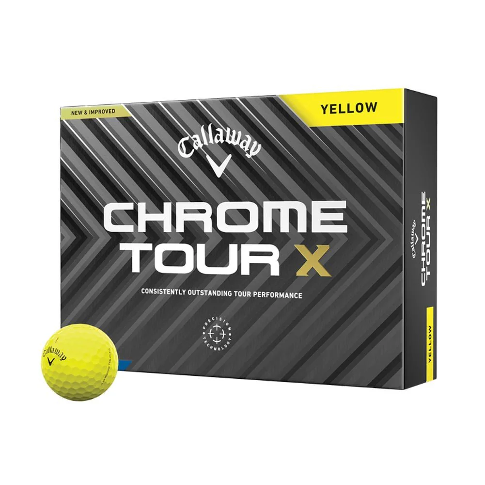 Callaway Chrome Tour X Golf Balls - Yellow -  2024