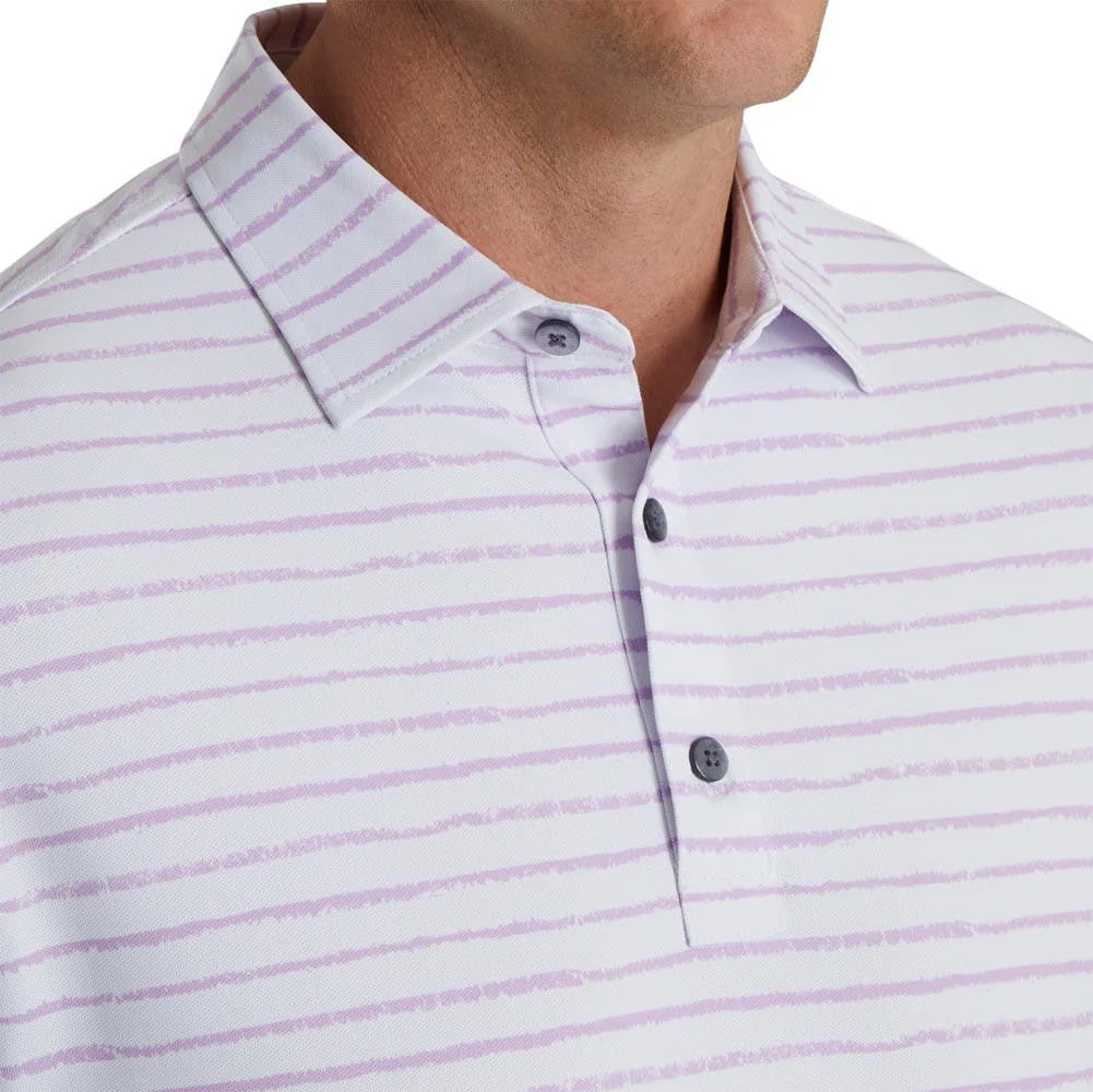 FootJoy Chalk Line Print Stretch Pique Self Collar Polo - Image 11