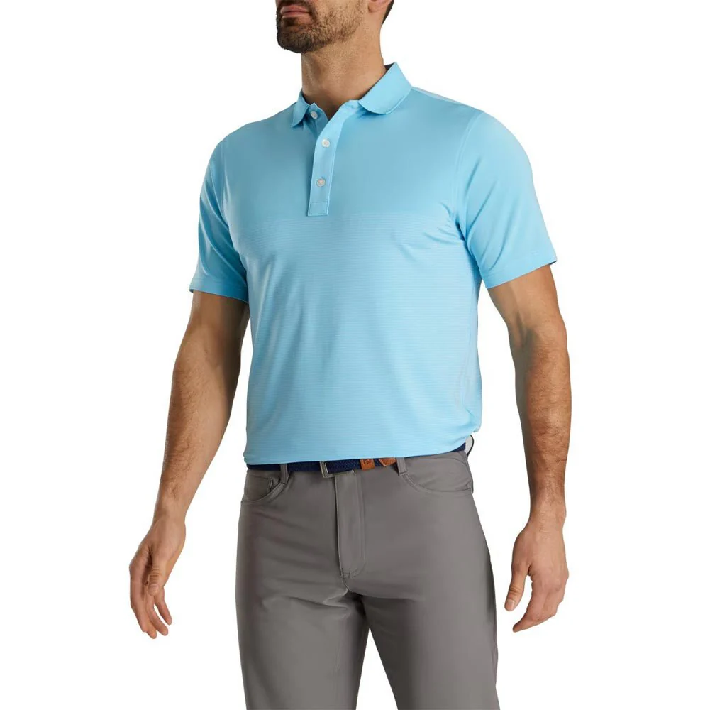 FootJoy Engineered Pin Stripe Lisle Golf Polo - Previous Season Style