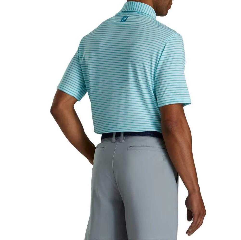 FootJoy Even Stripe Lisle Self Collar Polo - Image 2