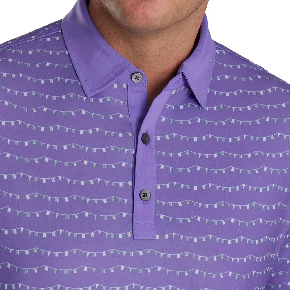 FootJoy Flag Banner Print Golf Polo - Previous Season Style - Image 3