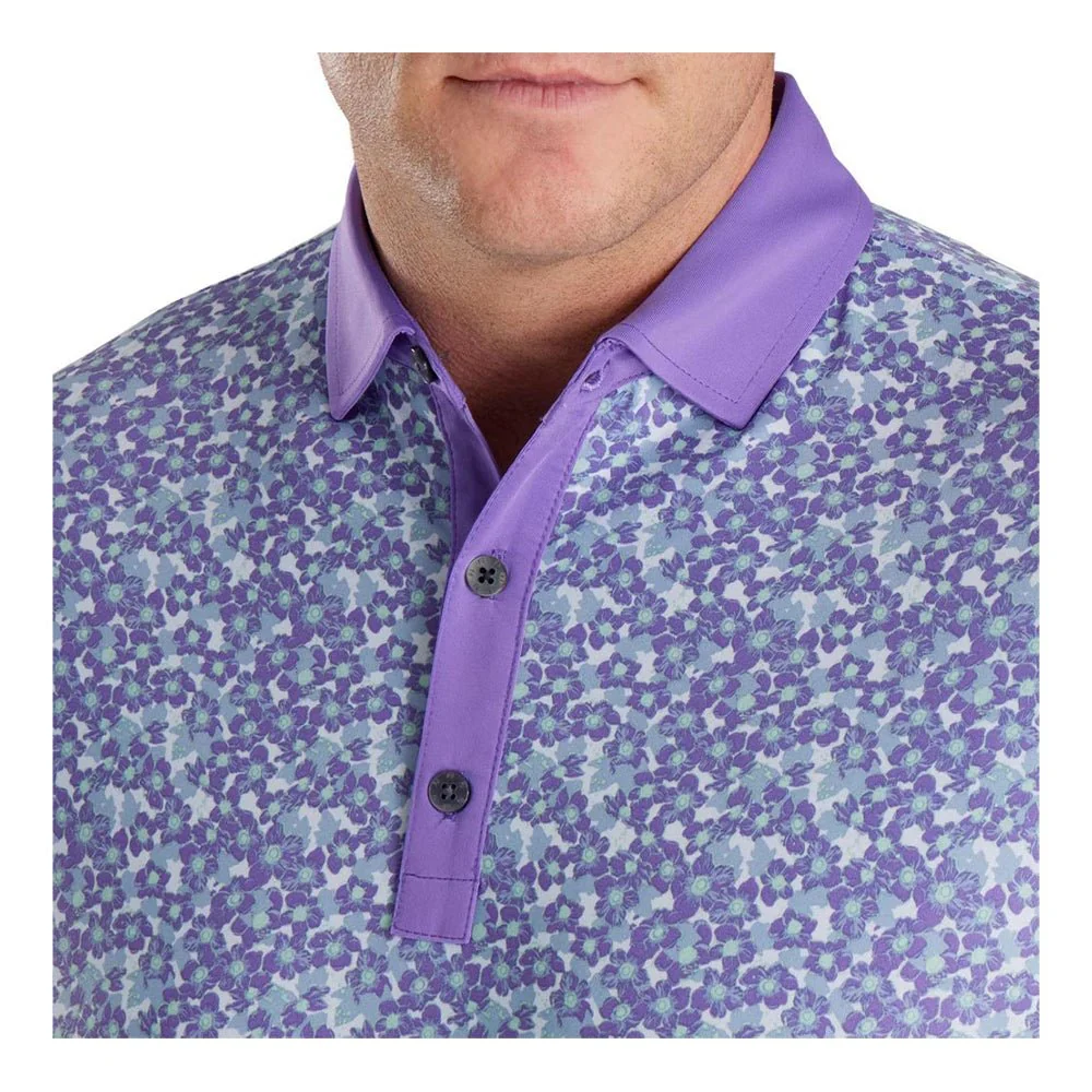 FootJoy Primrose Lisle Spread Collar Golf Polo - Previous Season Style - Image 3