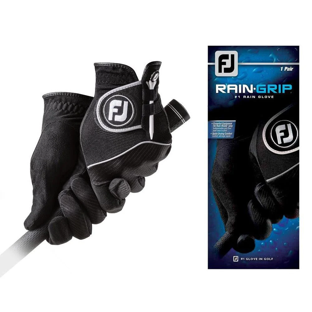 FootJoy Men's RainGrip Glove - Black - Pair - Prior Generation - Image 2