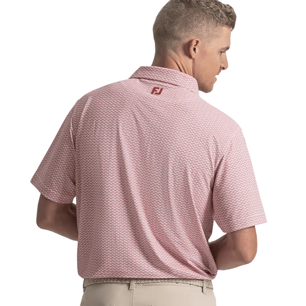 Footjoy Scallop Geo Pique Golf Polo - Image 2