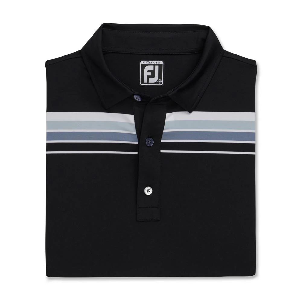 FootJoy Shadow Chestband Lisle Self Collar Polo - Athletic Fit - Image 4
