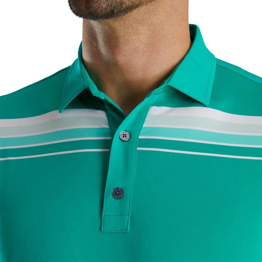 FootJoy Shadow Chestband Lisle Self Collar Polo - Athletic Fit - Image 7