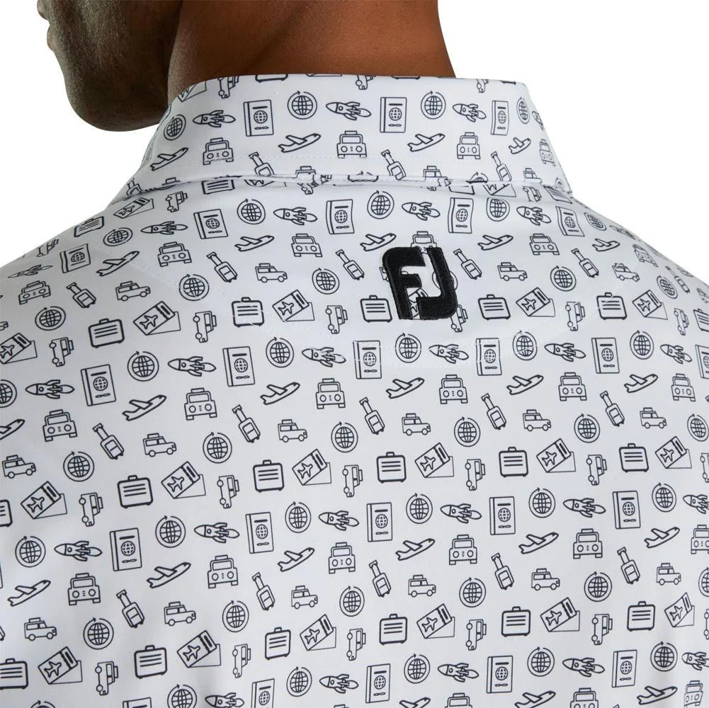 FootJoy Travel Print Lisle Self Collar Polo - Image 3
