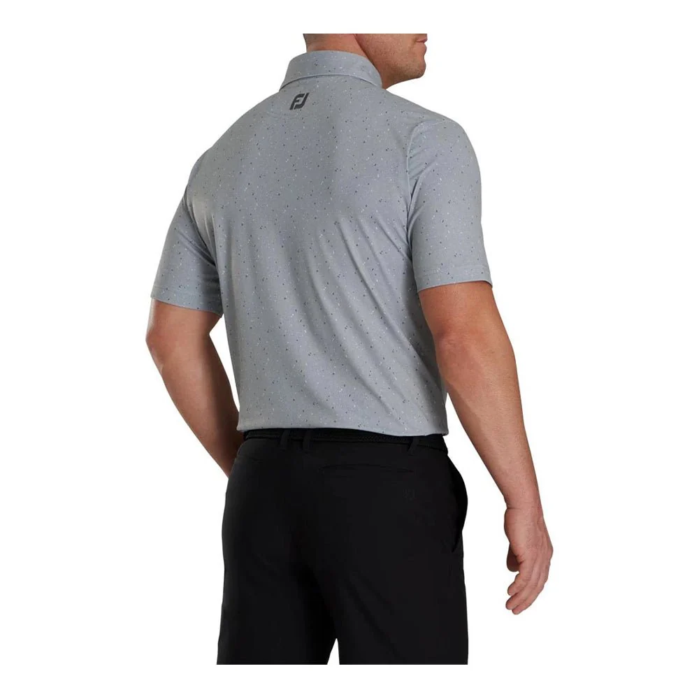 FootJoy Tweed Texture Stretch Pique Self Collar Golf Polo - Previous Season Style - Image 2
