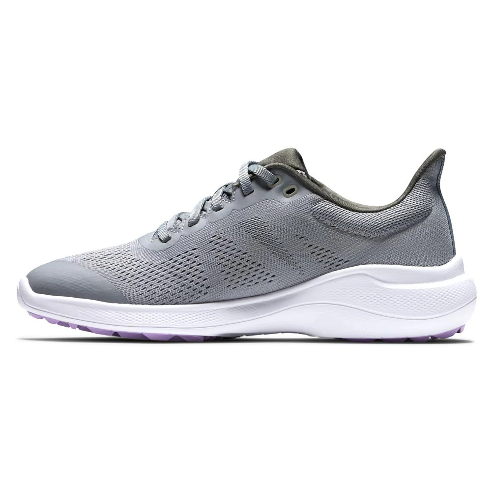 FootJoy Women's FJ Flex Golf Shoes ( Color: Gray White Purple) - Image 2