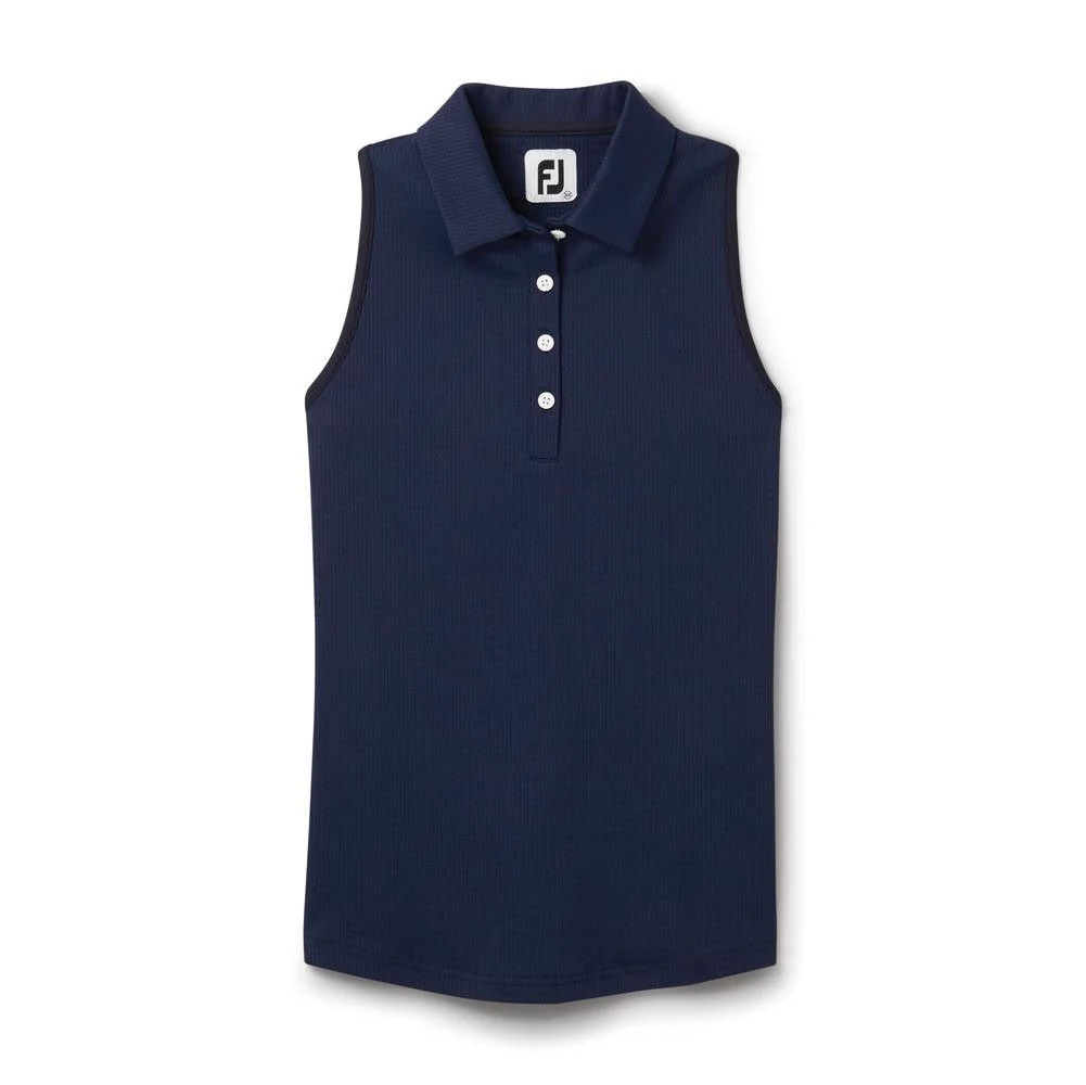 FootJoy Women's Ribbed Sleeveless Polo - Image 4