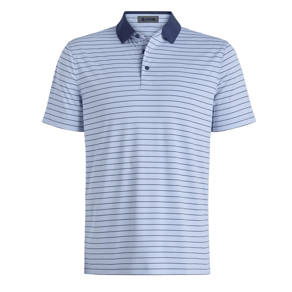 G/Fore Herringbone Stripe Tech Jersey Polo