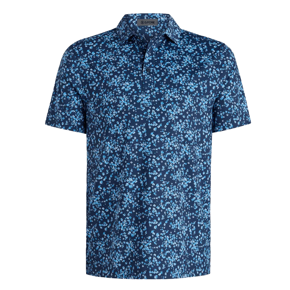 G/Fore Scattered Ditzy Tech Jersey Polo