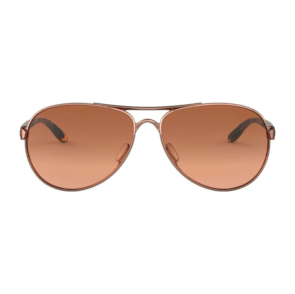 Oakley Women's Feedback Sunglasses - Rose Gold/VR50 Brown Gradient - Image 2