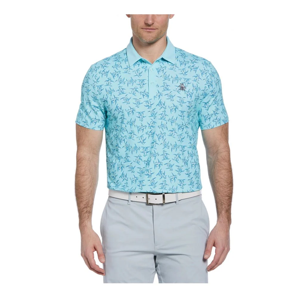 Original Penguin All-Over 60's Floral Pete Print Golf Polo - Image 3