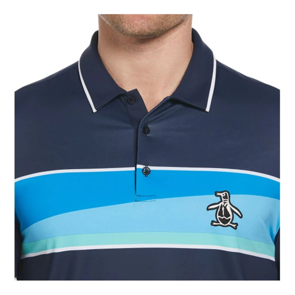 Original Penguin Engineered 80's Chest Block Golf Polo - Image 3