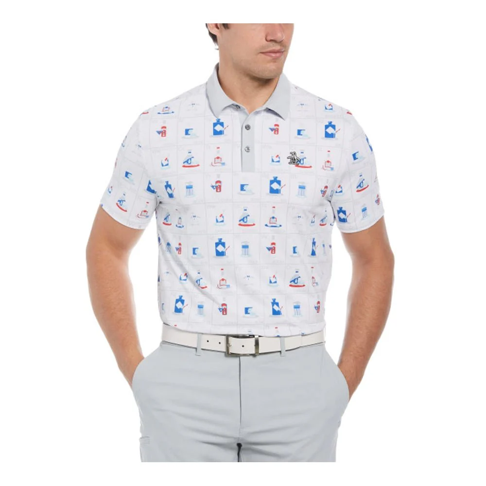 Original Penguin Pete's Flash Cards Print Polo