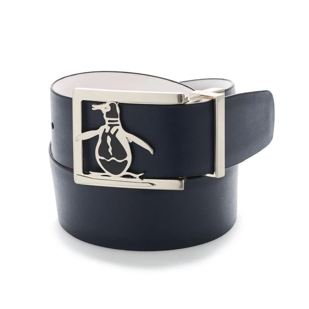 Original Penguin Reversible Leather Belt with Pete Buckle