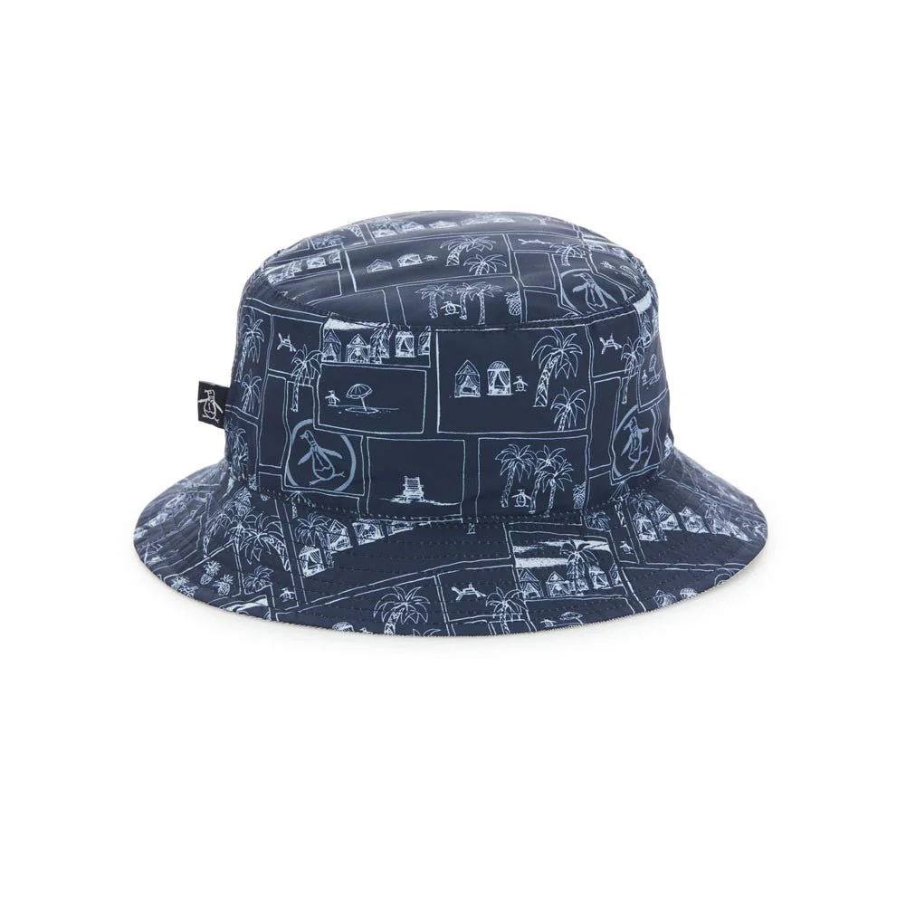 Original Penguin Vacation Reversible Golf Bucket Hat - Image 5
