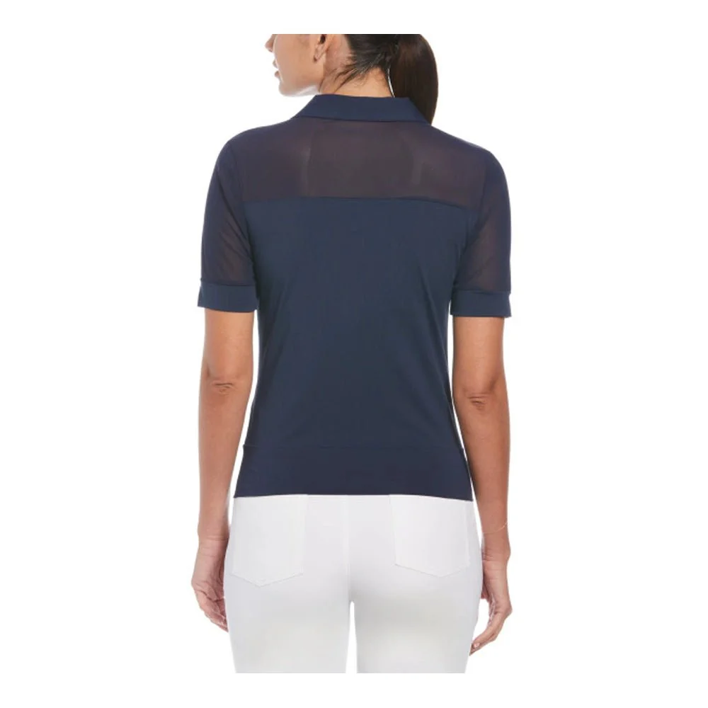 Original Penguin Women's 1/2 Sleeve Mesh Blocked Golf Polo - Image 2