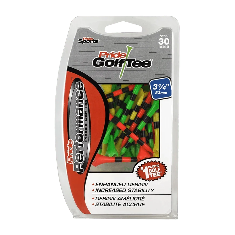 Pride Sports Performance Striped Golf Tees - 3 1/4" - 30 Count