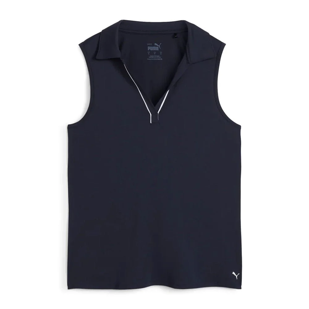 Puma Women's Cloudspun Piped Sleeveless Polo - Image 4