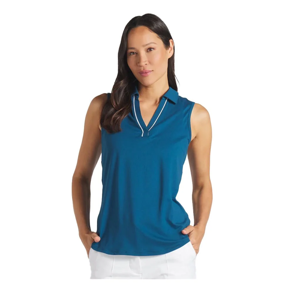 Puma Women's Cloudspun Piped Sleeveless Polo - Image 9