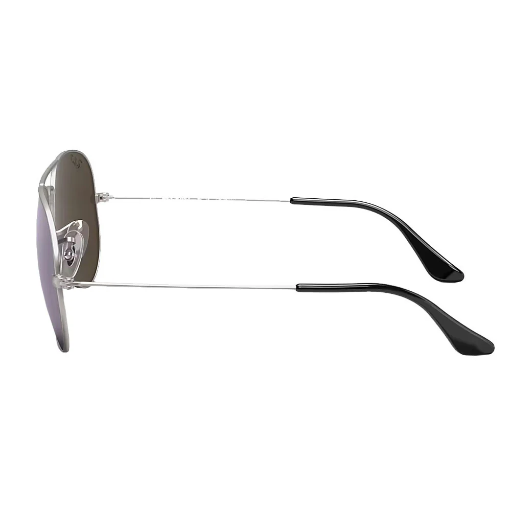 Ray-Ban Aviator Mirror - Matte Silver/Mirror Grey - Image 3