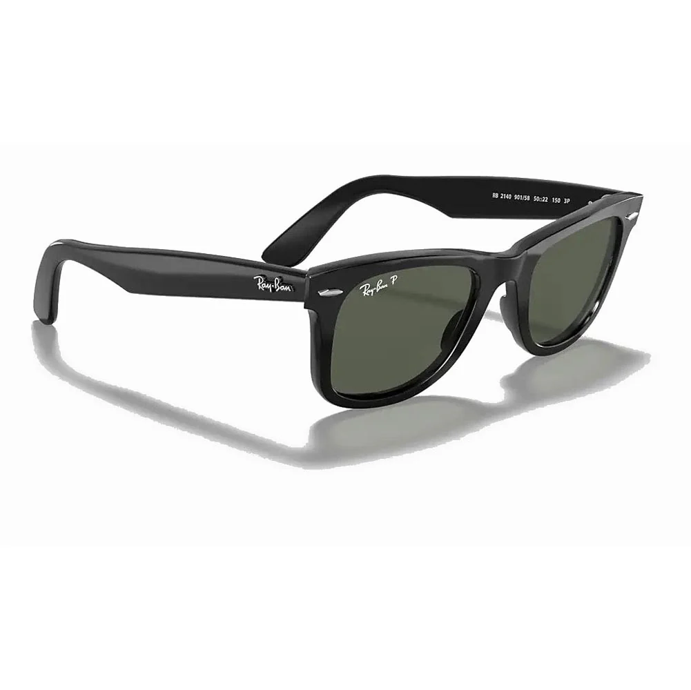 Ray-Ban Original Wayfarer Classic - Black/Polarized Green Classic G-15 - Image 3