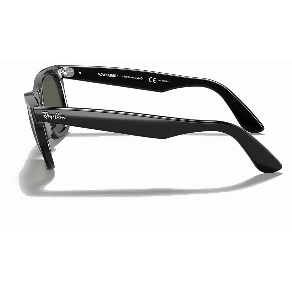 Ray-Ban Original Wayfarer Classic - Black/Polarized Green Classic G-15 - Image 4