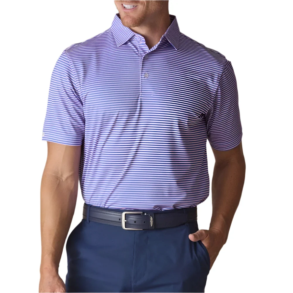Straight Down Del Mar Stripe Golf Polo