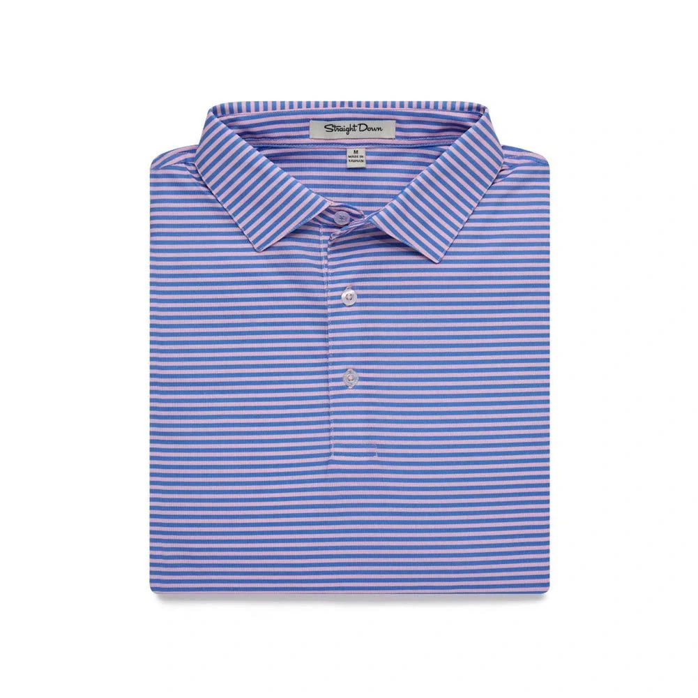 Straight Down Del Mar Stripe Golf Polo - Image 4