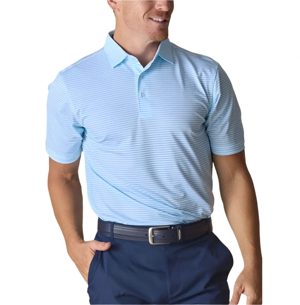 Straight Down Del Mar Stripe Golf Polo - Image 5