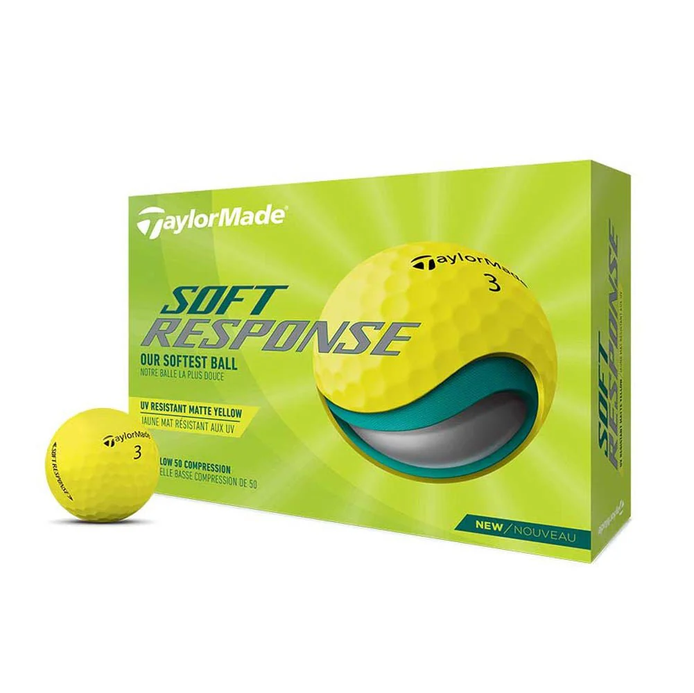 TaylorMade Soft Response Golf Balls - Yellow - 2022