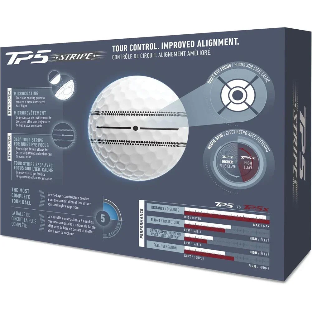 TaylorMade TP5 Stripe Golf Balls - Image 6