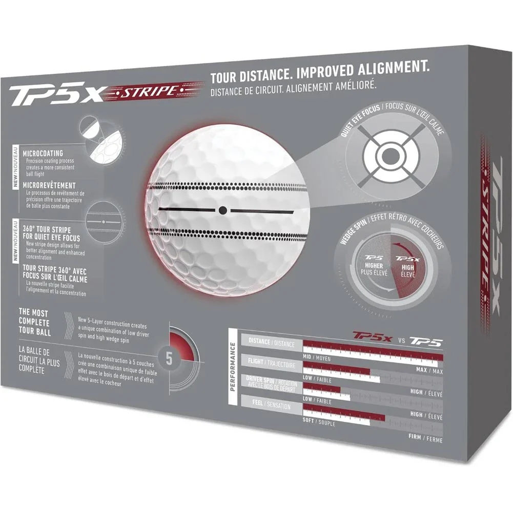 TaylorMade TP5x Stripe Golf Balls - Image 6