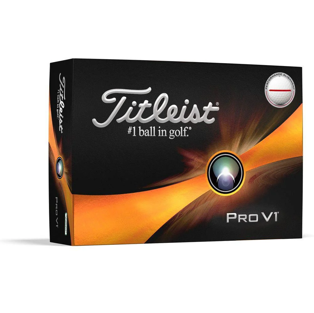 Titleist Pro V1 Performance Alignment Golf Balls - Red - 2023 - Prior Generation