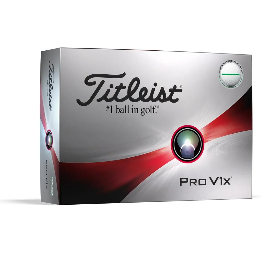 Titleist Pro V1x Performance Alignment Golf Balls - Green - 2023 - Prior Generation