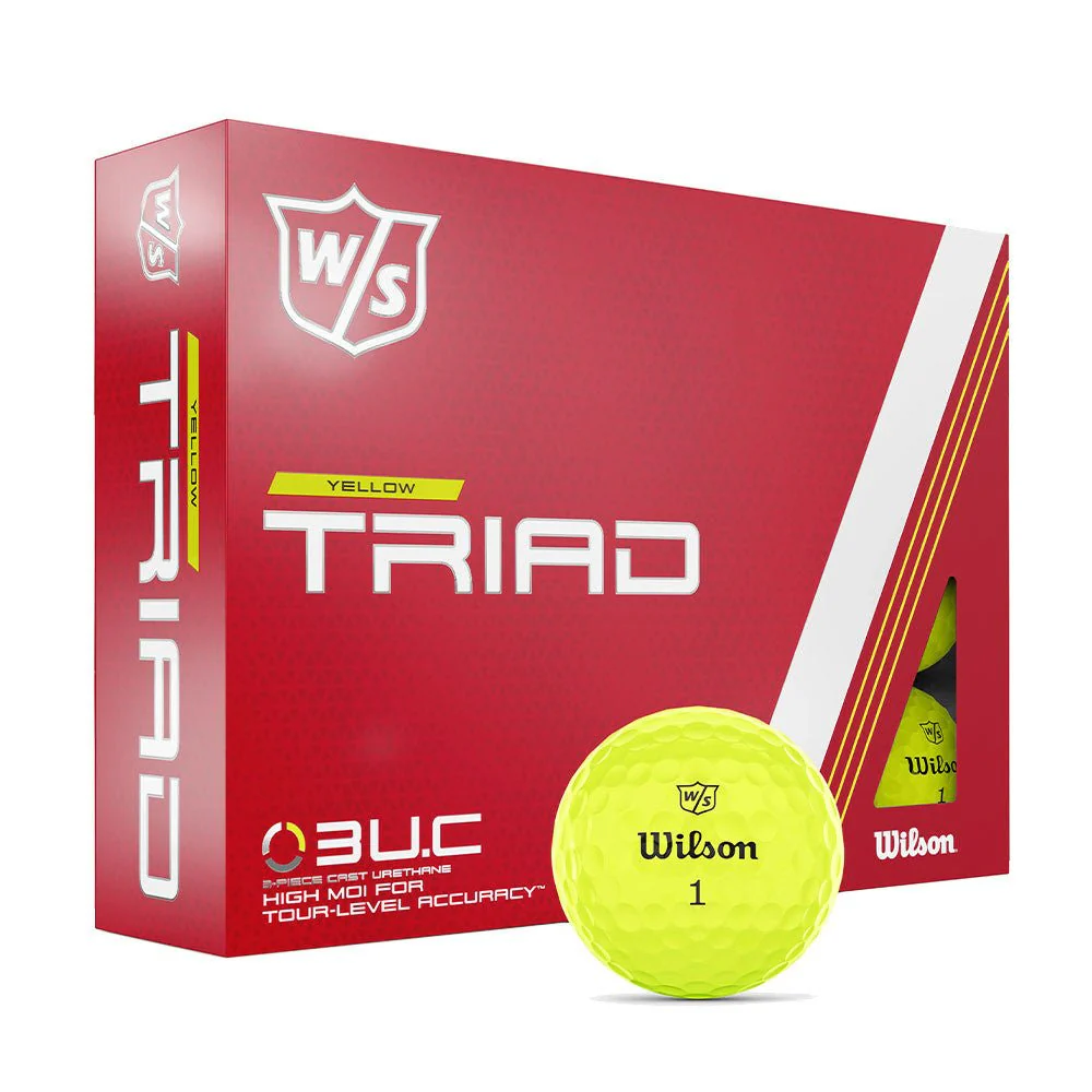 Wilson Triad Golf Balls - Yellow - 2023 - Prior Generation